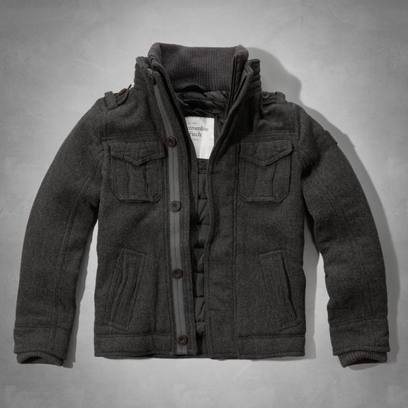 Mens Abercrombie Wool Coat Men's Wool-Blend Mac Coat Men's Clearance